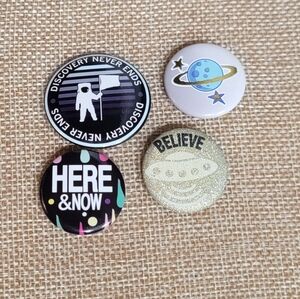 Space-Themed Button Pin Set